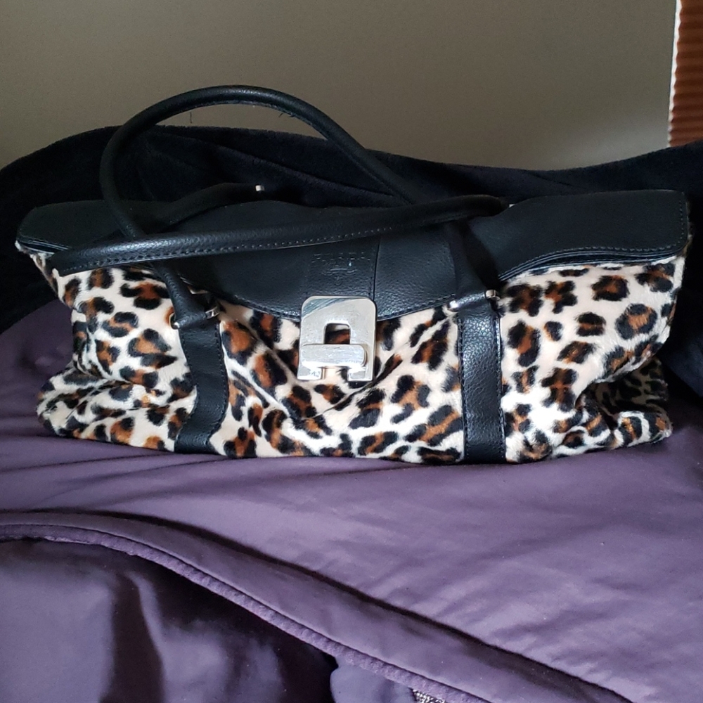Inspired Furry Cheetah Print Purse